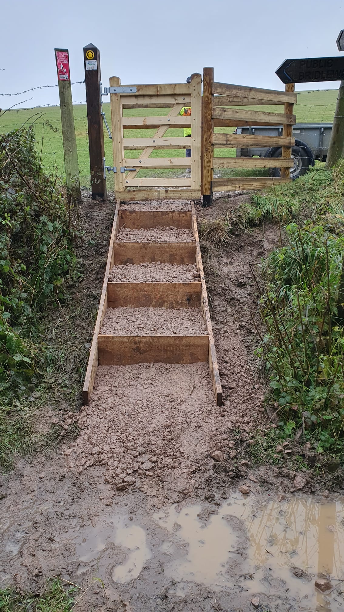 Pyecomb Gate Pyecombe: New Kissing Gate and Steps – The Monday Group